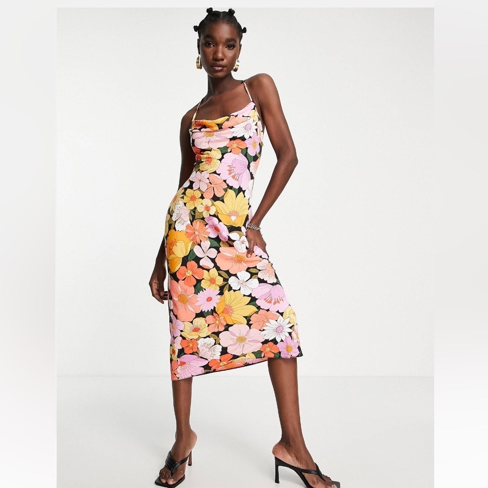 ASOS River Island Floral Slip Dress